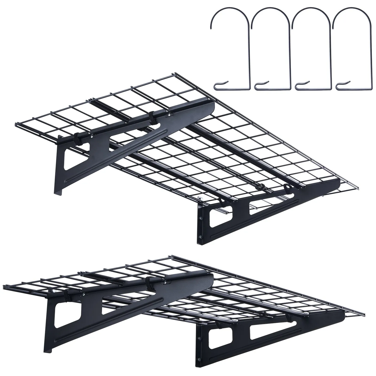 VEVOR Garage Storage Shelving, 2 Pack, 4 x 2 ft Heavy Duty Garage Shelves Wall Mounted,-$85