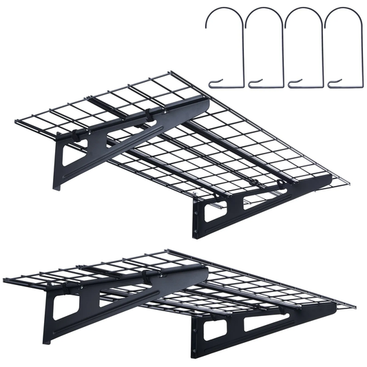 VEVOR Garage Storage Shelving, 2 Pack, 4 x 2 ft Heavy Duty Garage Shelves Wall Mounted,-$85