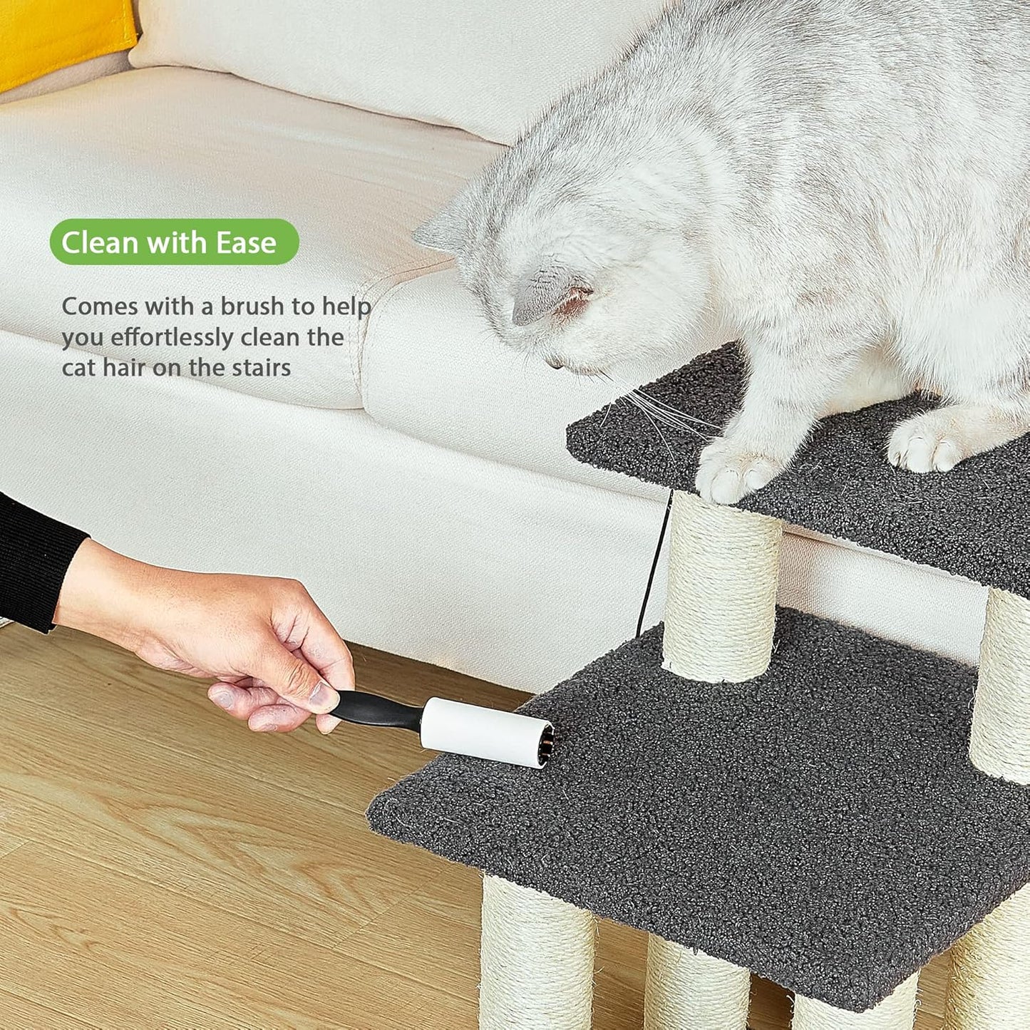 BNIB-Dog Stairs & Cat Scratching Post Pet Steps for High Beds Couch, High-Strength Boards 3 Steps,-$45
