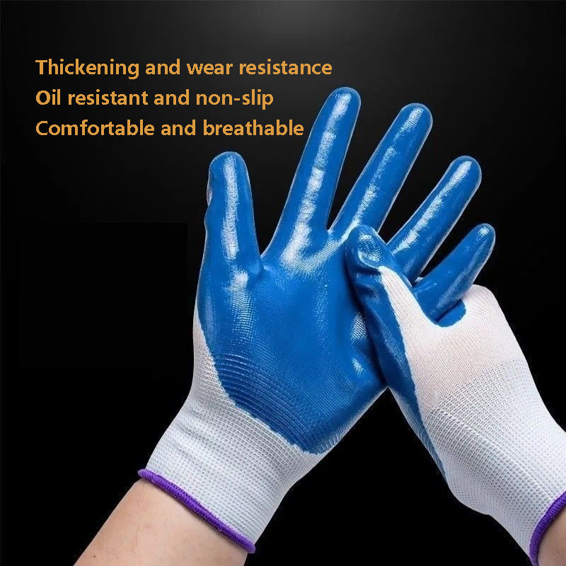 BNIB- nitrile gloves, protective gloves wear-resistant, waterproof, oil-resistant, thickened, non-slip and breathable,-$15 for 12 pair