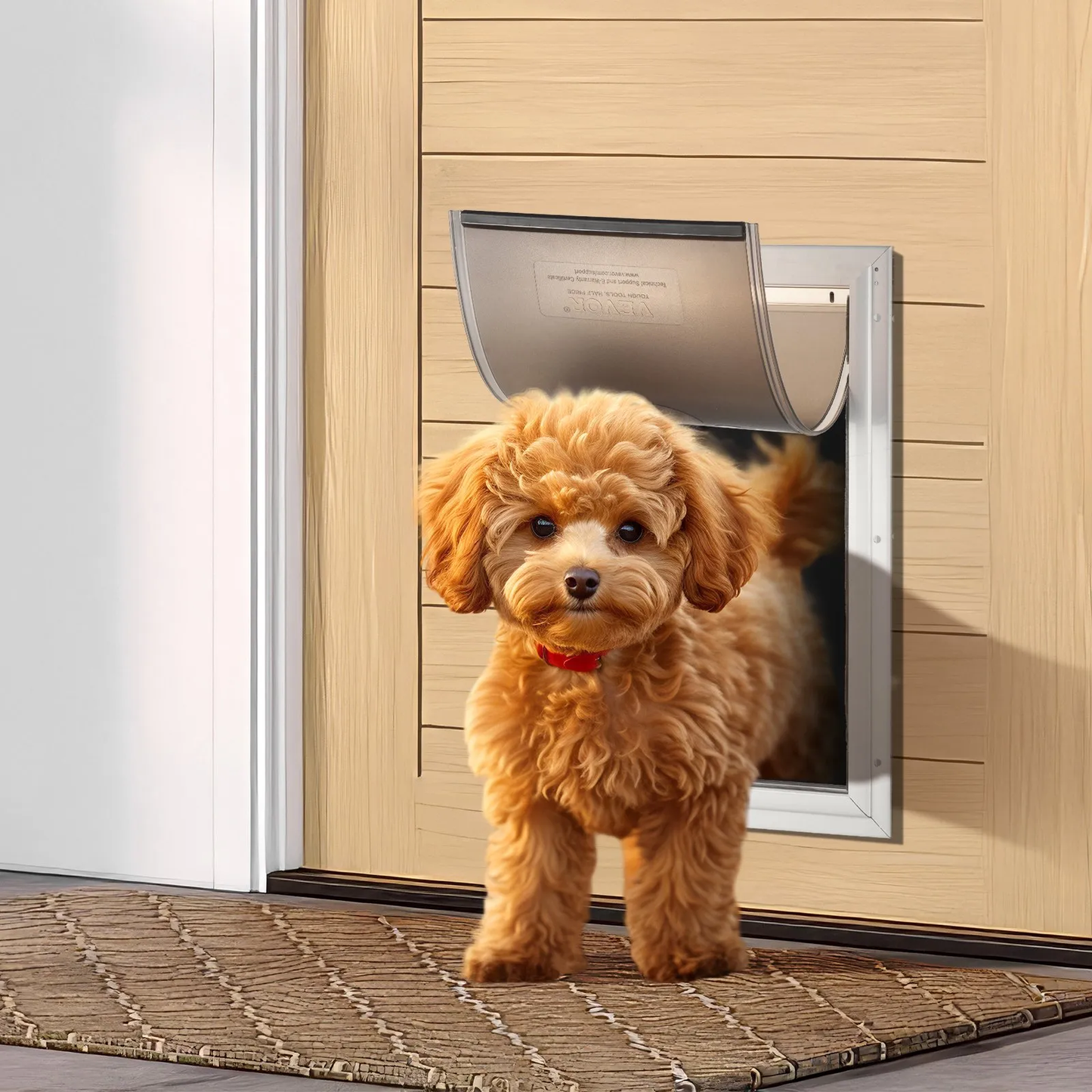 VEVOR Pet Door for Door with Lock and Magnetic Flap System Aluminum Frame Large,-$50