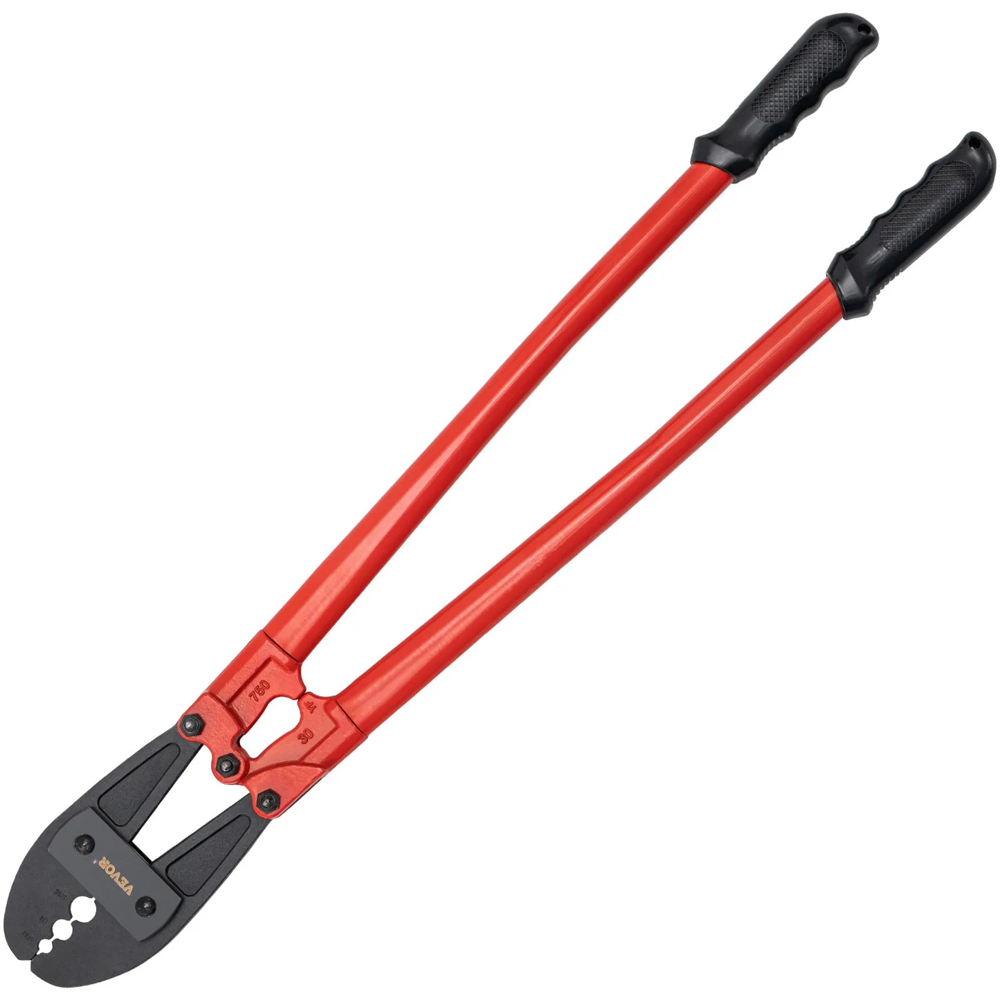 VEVOR 30 Inch Hand Swager Crimper 3 Cavity 5/32 1/4 5/16inch Swaging Tool for Copper Aluminum Oval Sleeves
