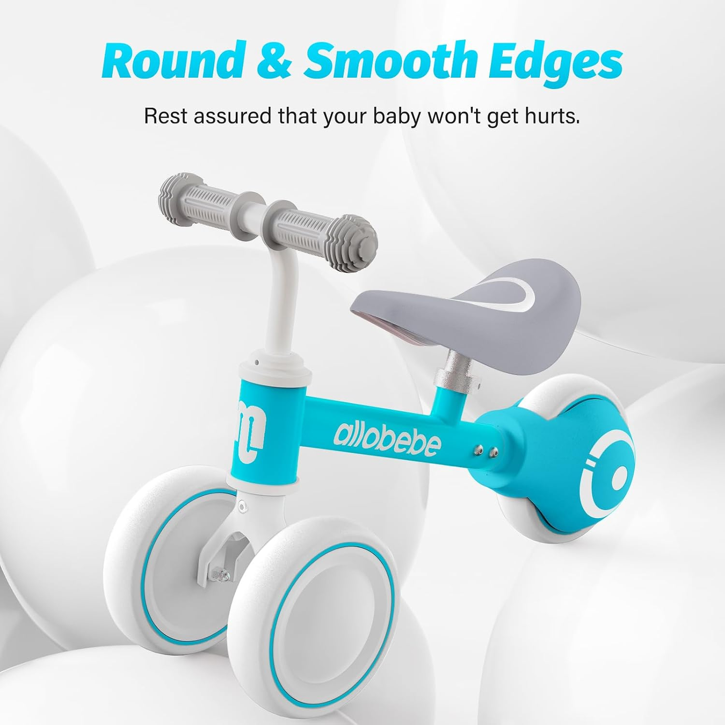 BNIB-Toddler Balance Bike, Ride-On Bike for Ages 12–36 Months, Adjustable Seat, Silent Soft 3-Wheel Design,-$35