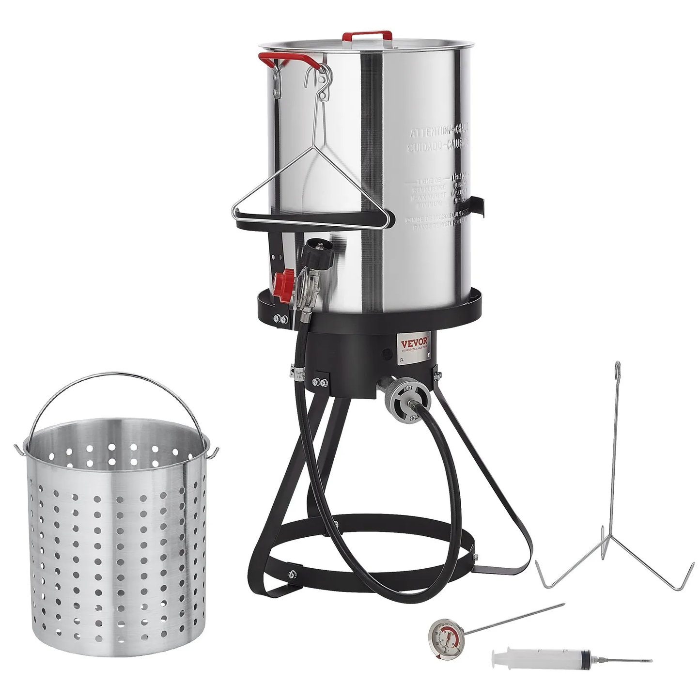 VEVOR Turkey Deep Fryer, 30-qt Turkey Fryer Boiler Steamer Cooker Set Outdoor,-$75