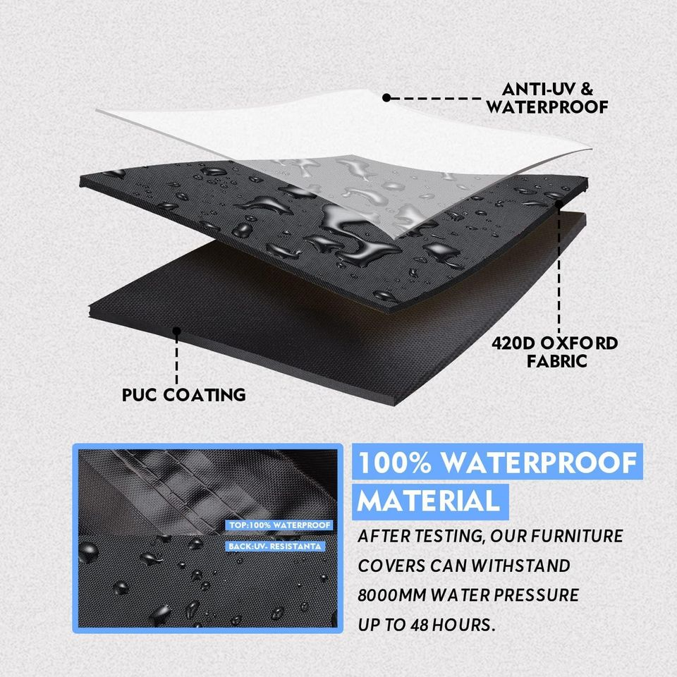 Brand New Patio Furniture Covers, 126 x 63 x 29 inch Waterproof Patio Cover, Durable Outdoor