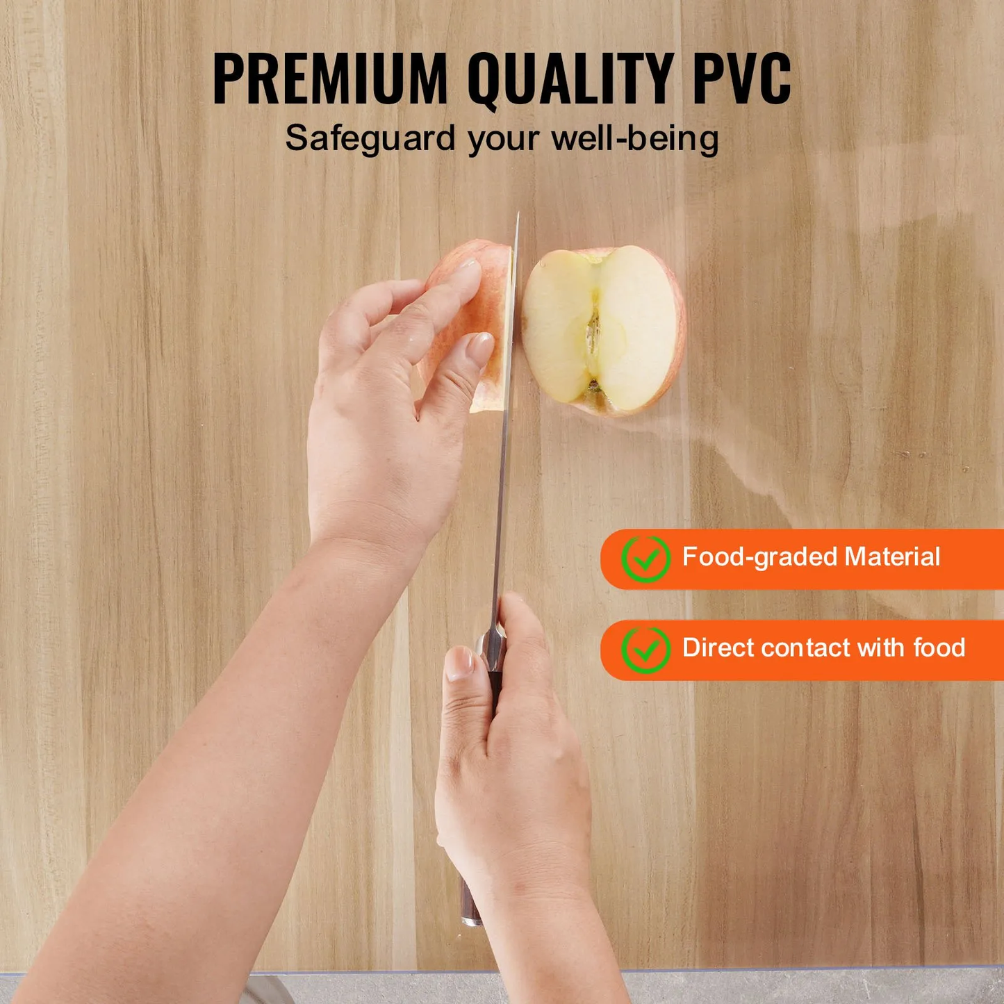 VEVOR Plastic Table Cover, 36 x 54 Inch 1.5 mm Thick Clear Table Protector, Rectangle PVC Desk Mat,-$18