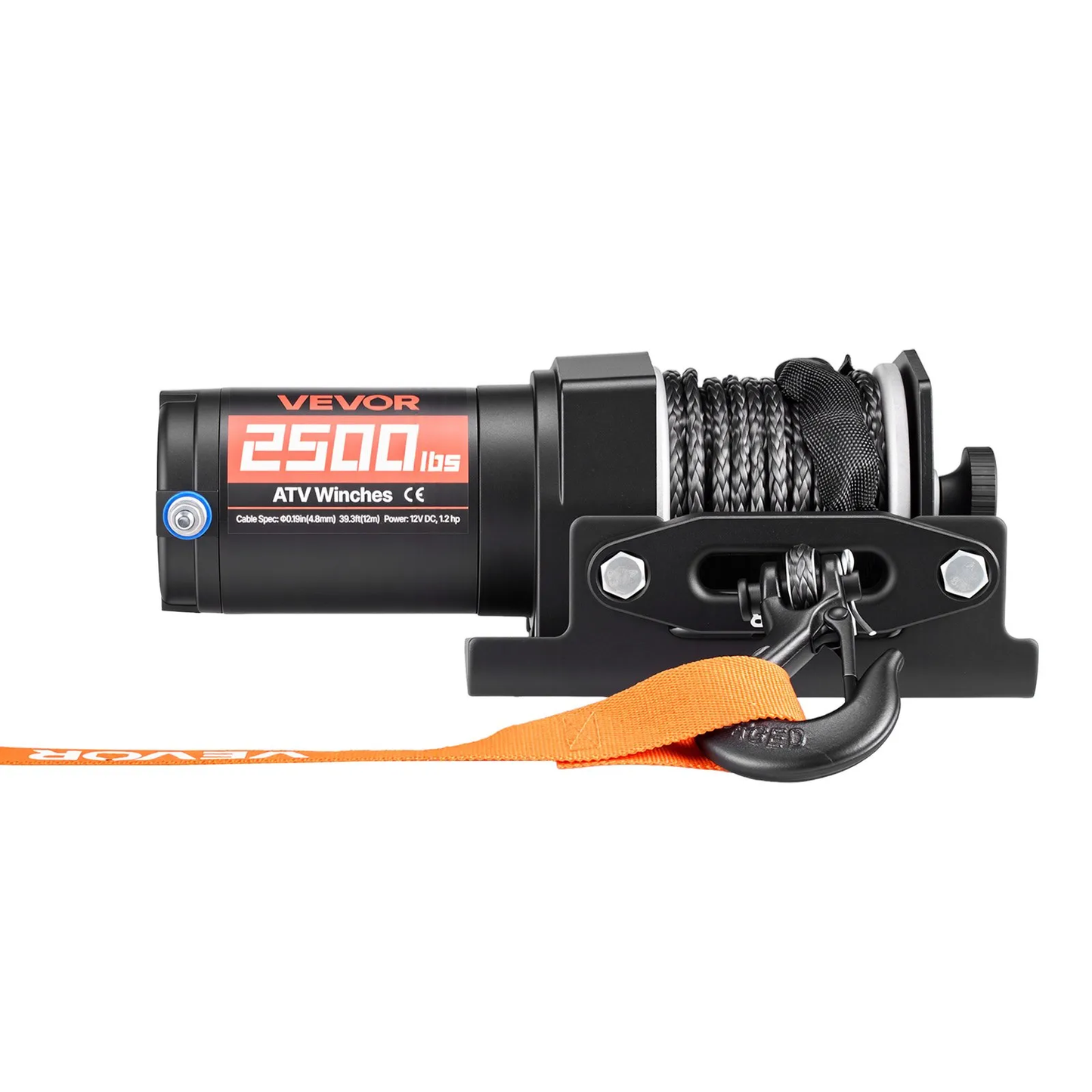 VEVOR 2500 lbs Electric Winch, 12V DC ATV/UTV Winch with Φ0.19 in x 39.4 ft Synthetic Rope,-$65