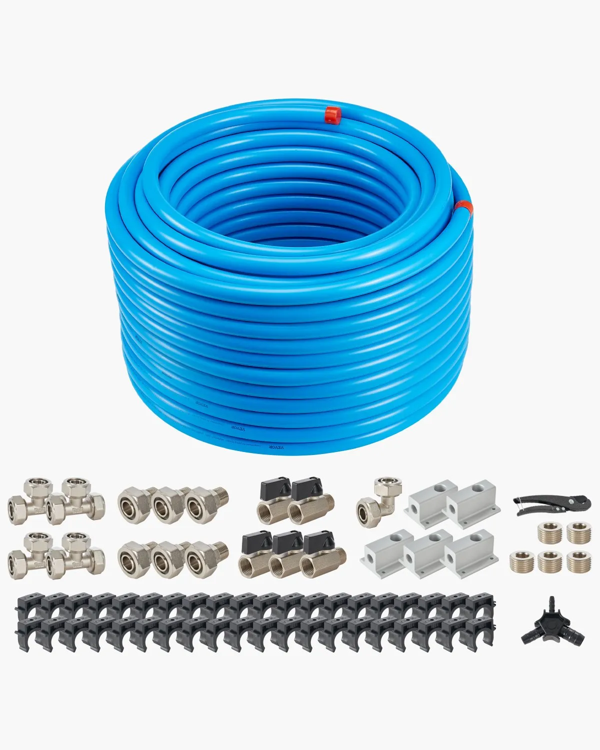 VEVOR Air Compressor Line Kit, 200FT x 3/4", HDPE-Aluminum Compressed Air Piping System, Leak-Proof,-$200