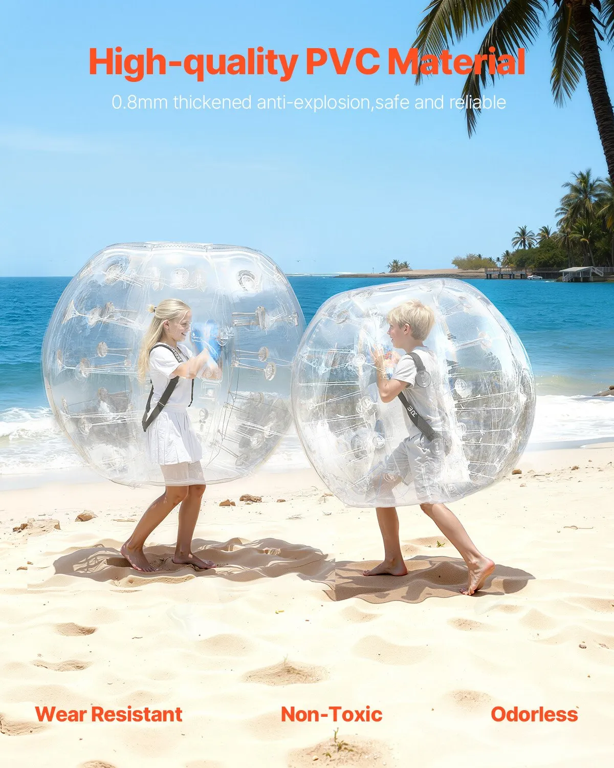 VEVOR Inflatable Bumper Balls 2-Pack, 4FT/1.2M Body Sumo Zorb Balls for Teen & Adult,-$135