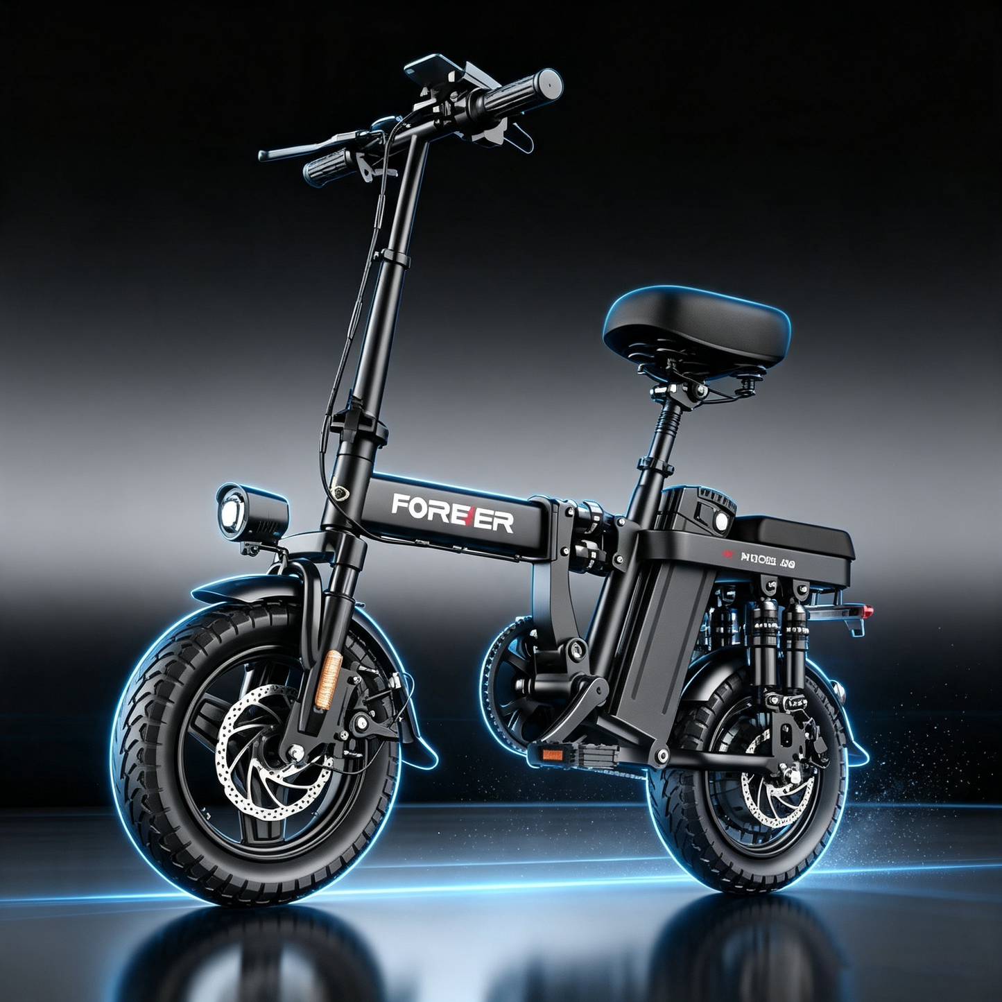 New Folding E-Bike, 48V 20Ah LG Battery, 80km Max Range, 400W Brushless Motor with USB Charging, $600