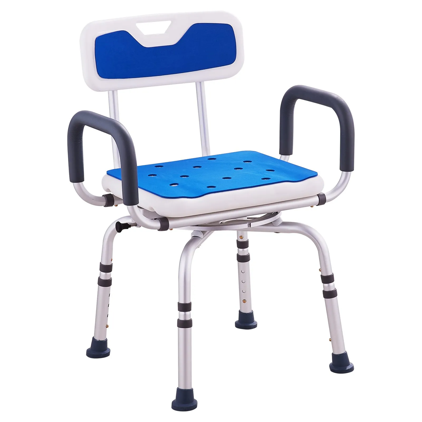 VEVOR Swivel Shower Chair 360 Degree, Adjustable Shower Seat with Armrests and Backrest,-$75