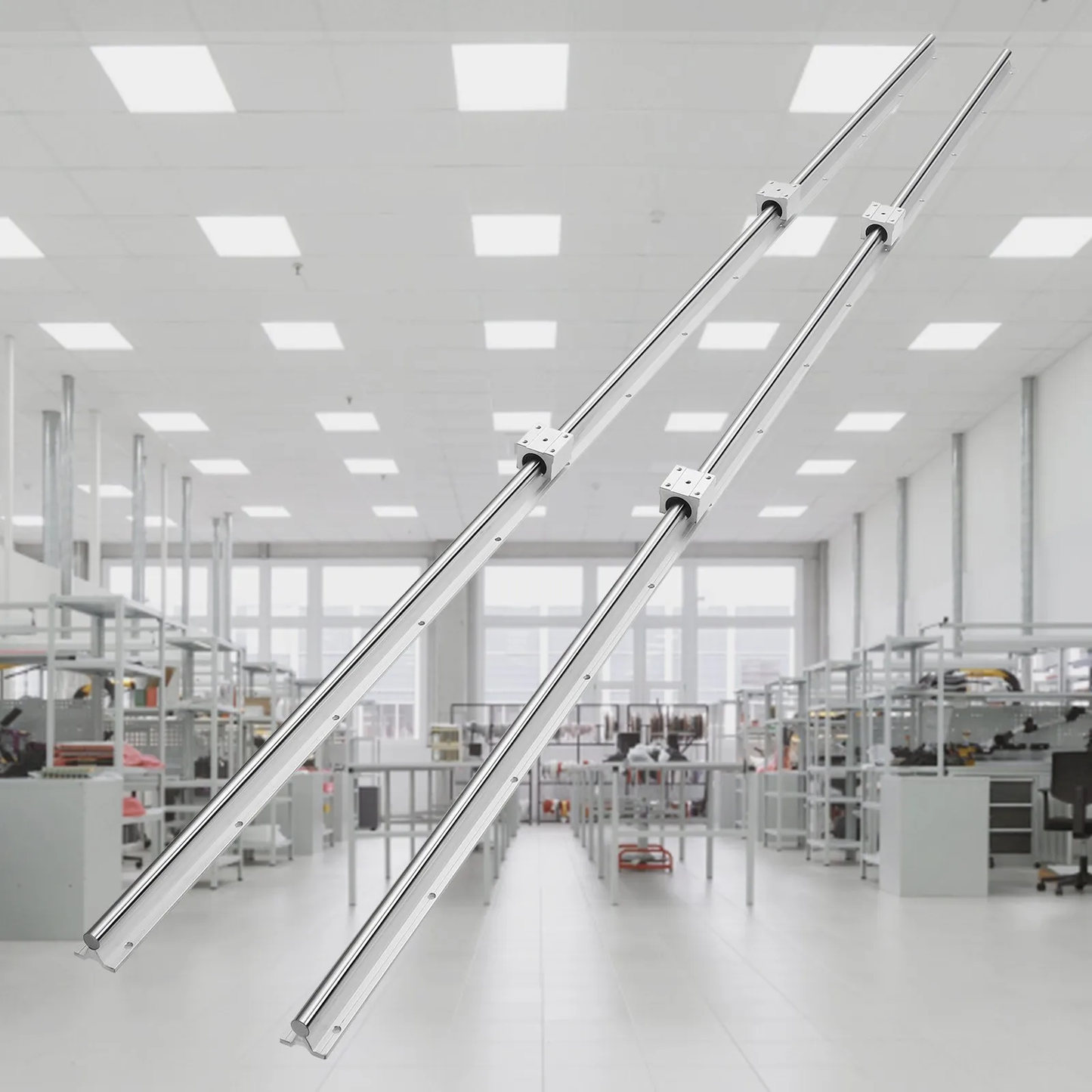 VEVOR Linear Guide Rail Set, SBR16 2000mm, 2 PCS 78.7 in/2000 mm SBR16 Guide Rails,-$60