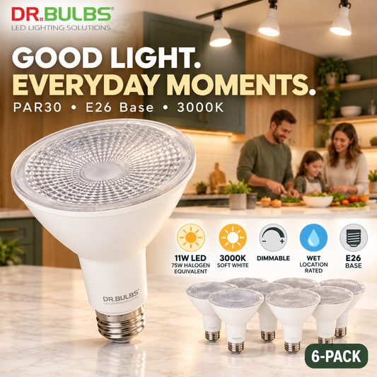 BNIB-PAR30 Long Neck 11W (75W Equivalent) 3000K Soft White Dimmable LED Bulbs,-$5/1pcs