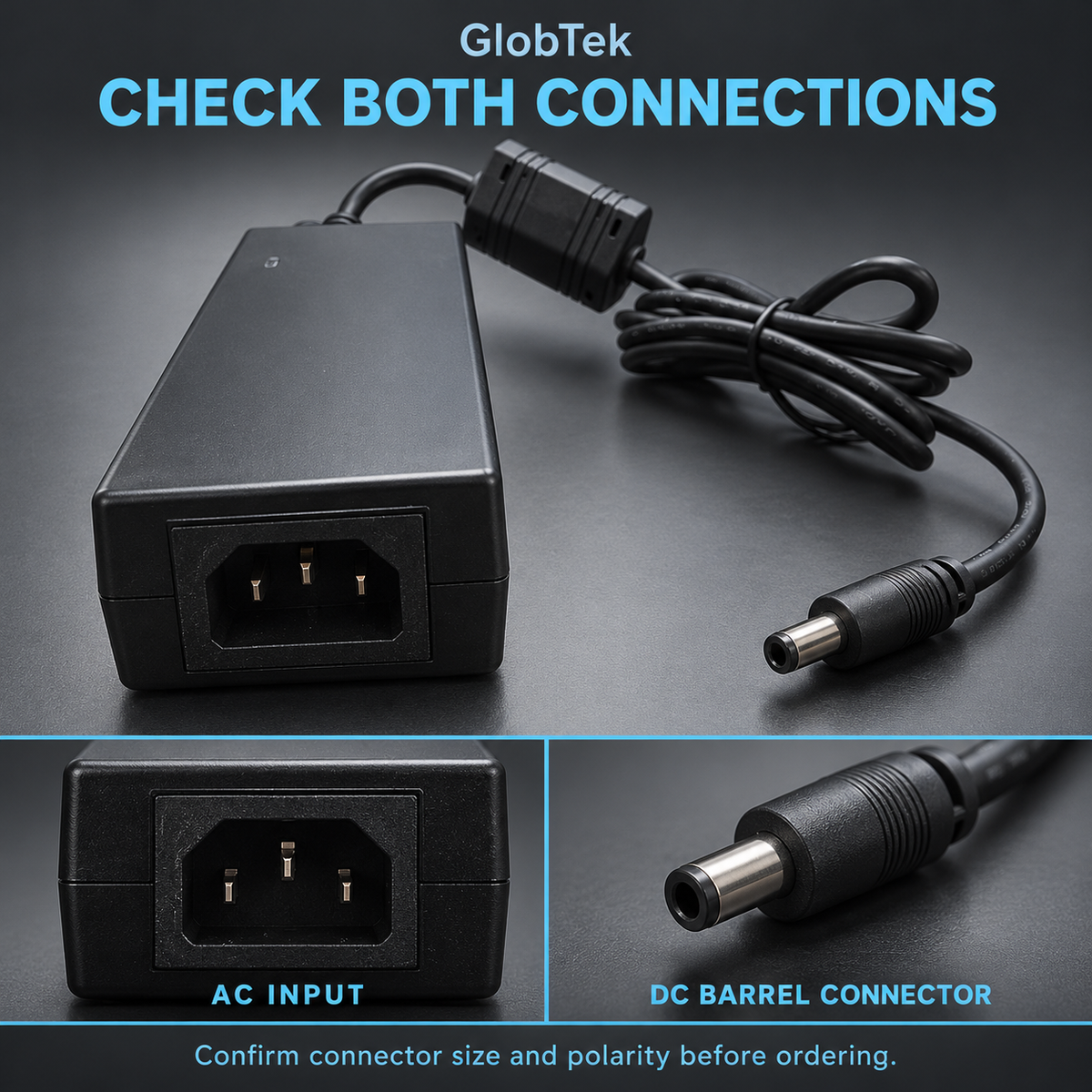 Brand New GlobTek 65W Power Adapter-12V DC,5.41A,-$15