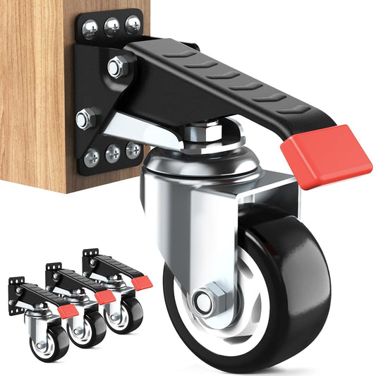 BNIB-Heavy Duty Workbench Casters - 720lbs Capacity, 4 Pack (Retractable) -$30
