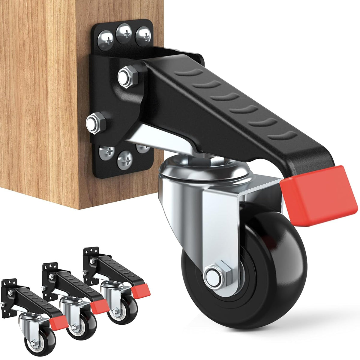 BNIB-Heavy Duty Workbench Casters - 720lbs Capacity, 4 Pack (Retractable) -$30