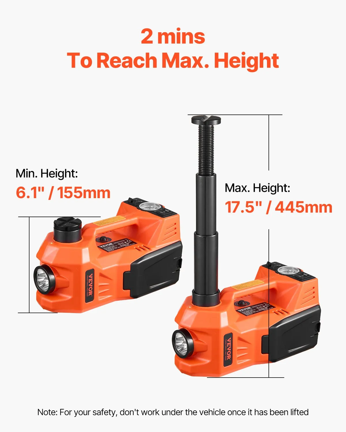 VEVOR Electric Car Jack, 5 Tons /11000 lbs, Electric Scissor Jack with Built-In Inflator,-$125