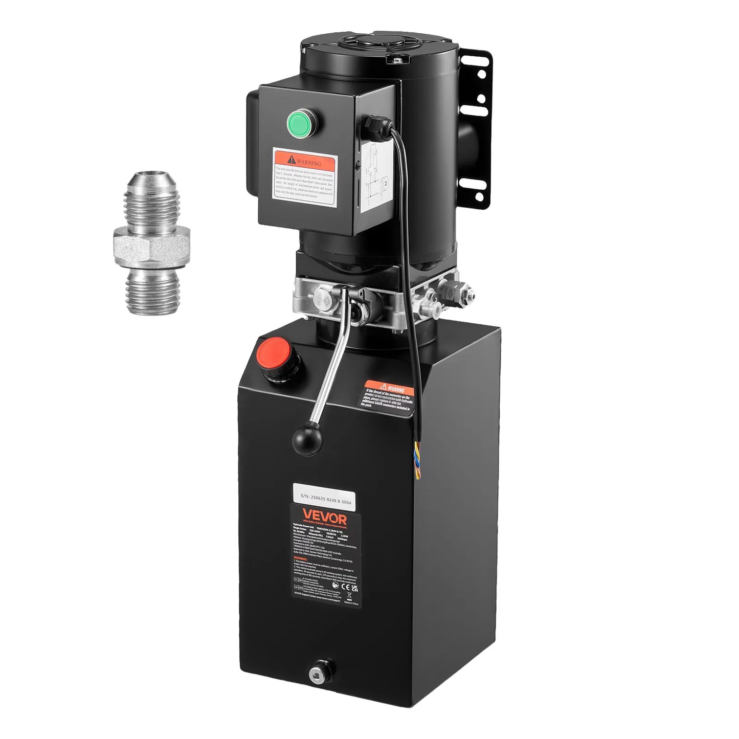 VEVOR 15 Quart Hydraulic Pump, 2.2KW Hydraulic Motor Dump Trailer Pump Single Acting,-$210