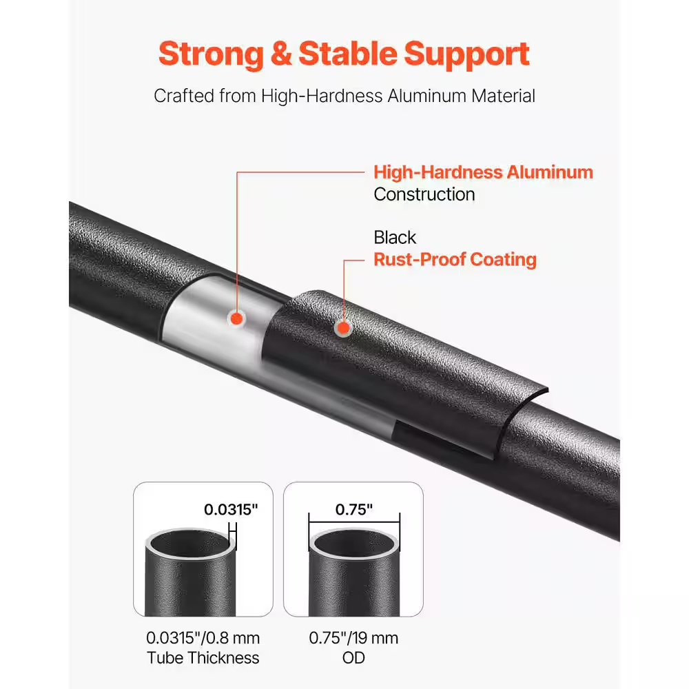 VEVOR Staircase Balusters with 19 Drill Bit, 51 Pack, 36 in. Aluminum Metal Spindles 0.75 in,-$80