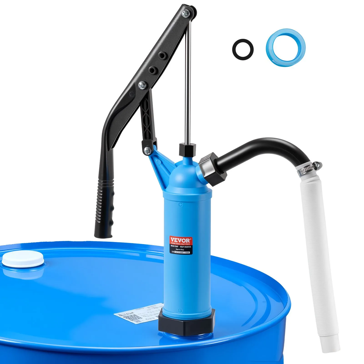 VEVOR Drum Pump, 9.5 oz. Per Stroke, Lever-Action Barrel Pump, Fits 5-55 Gallon Drums,-$20