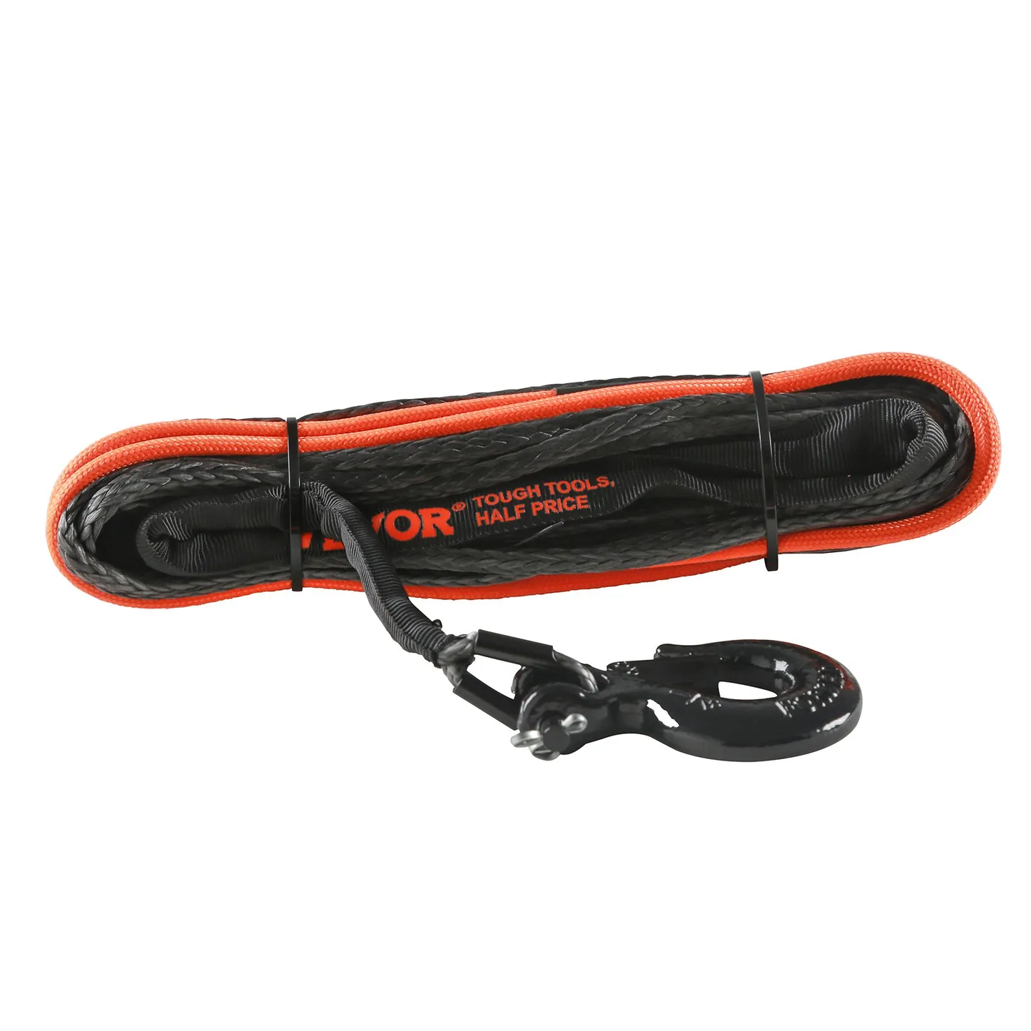 VEVOR Synthetic Winch Rope, 1/4 Inch x 50 Feet 10,000 lbs Synthetic Winch Line Cable Rope with Protective,-$25