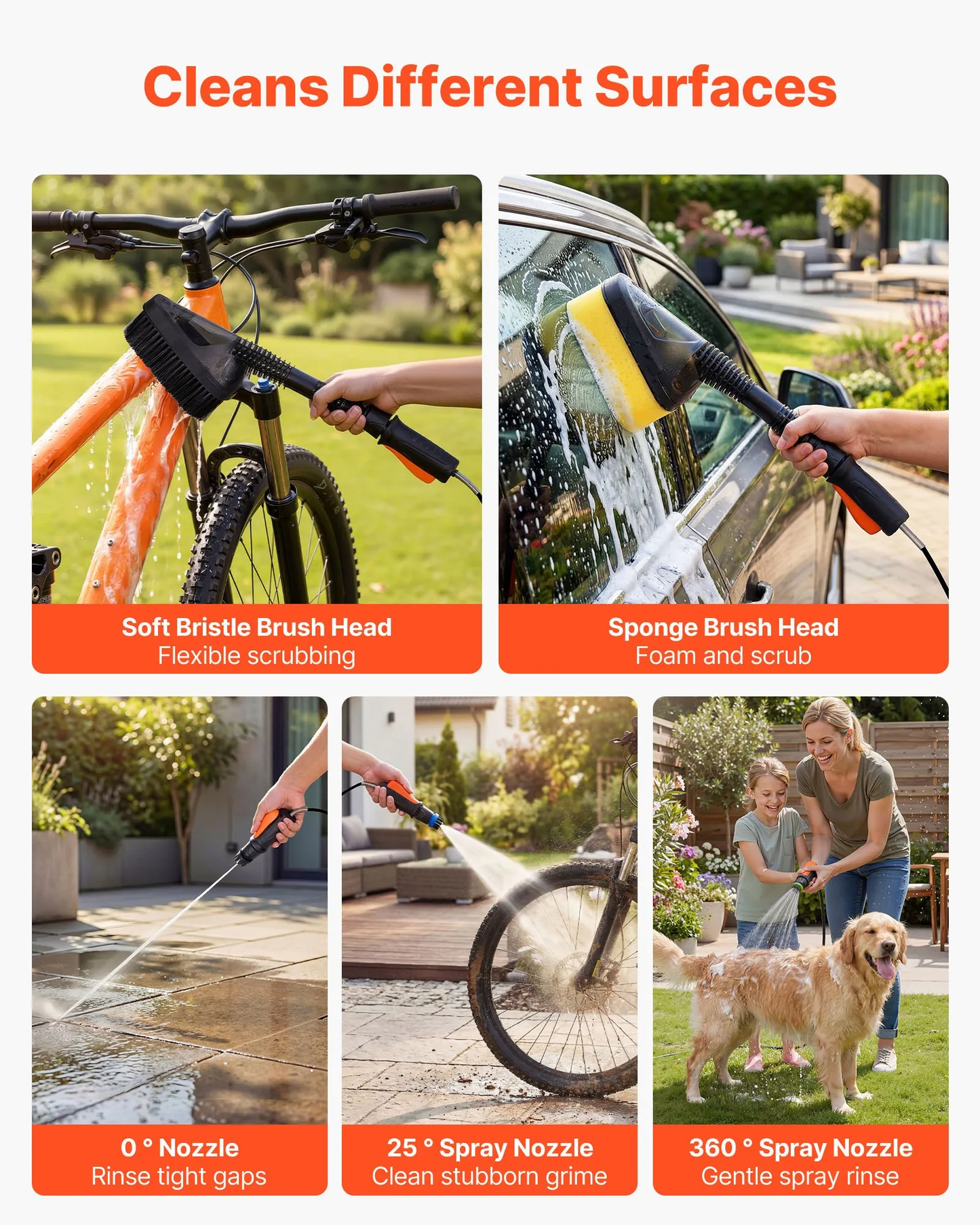 VEVOR Portable Cordless Pressure Washer with 2.64 Gal Tank, Foldable Power Washer 109 Max PSI,-$70