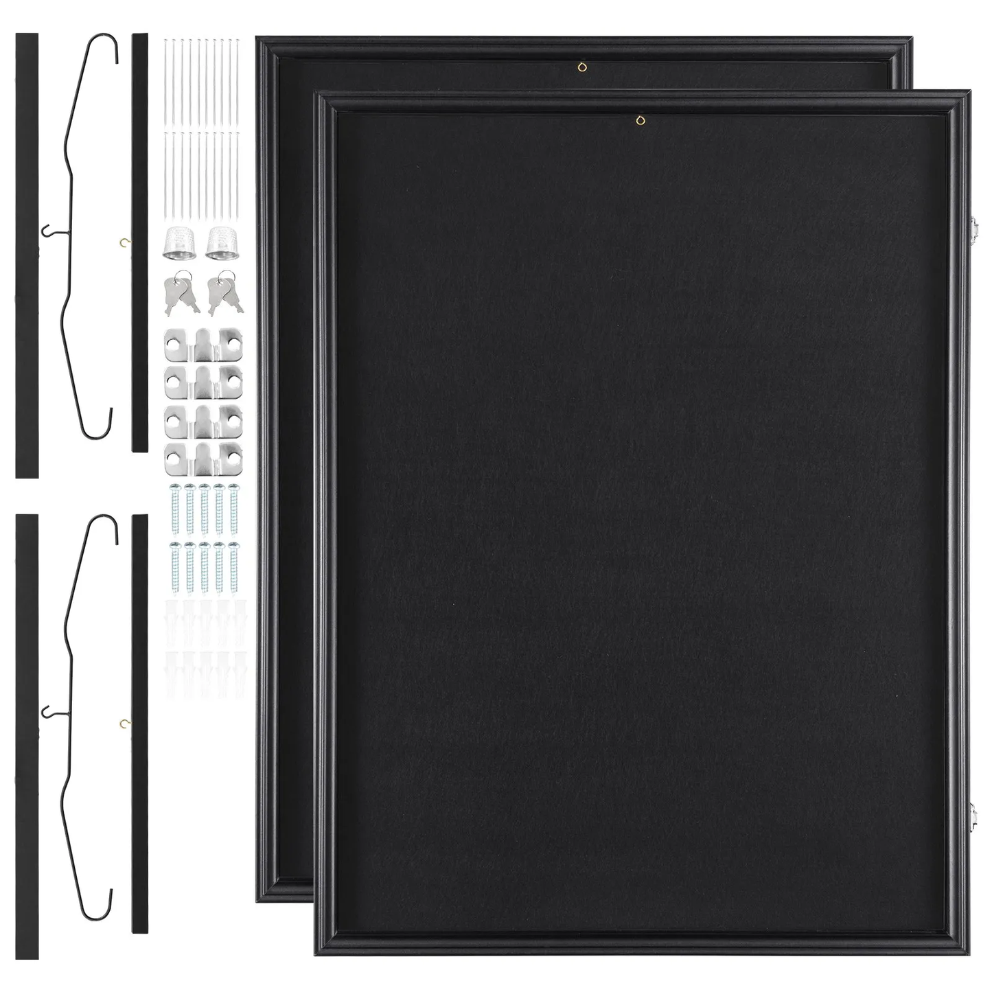 VEVOR 2PCs Jersey Display Frame Case, 23.3x31.2x1.5 in, Large Lockable with 98% UV Protection