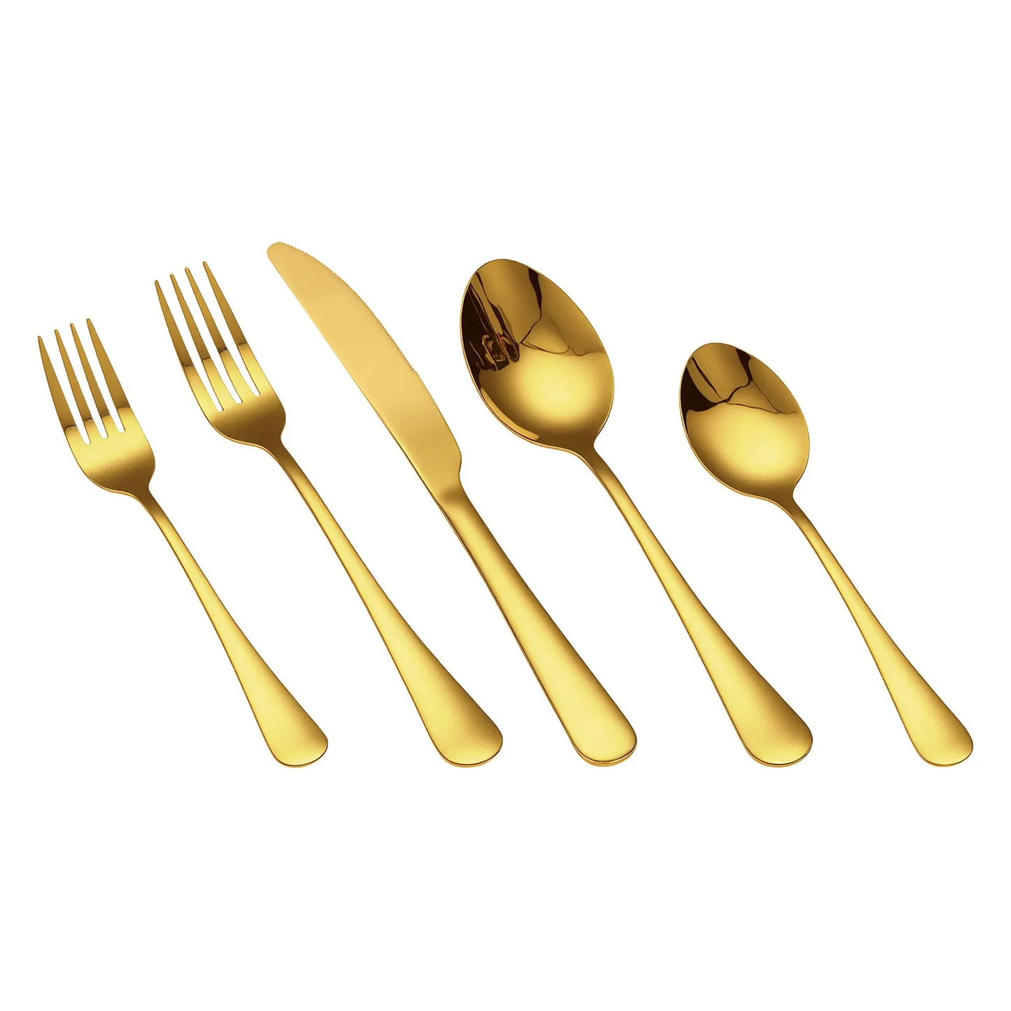 VEVOR 100-Piece Gold Silverware 100 Set, Food-Grade Stainless Steel Flatware Utensils for 20,-$50