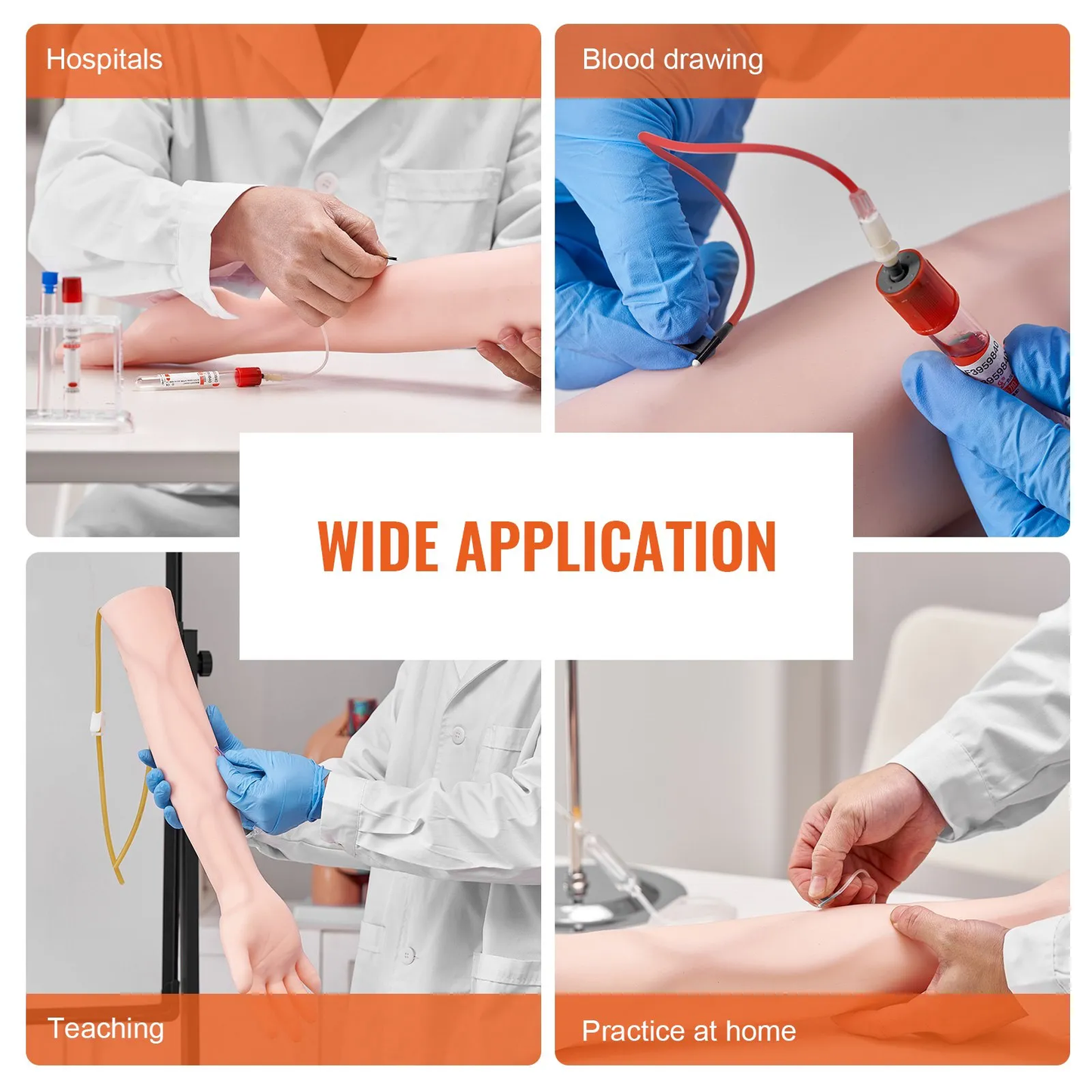 VEVOR Phlebotomy Practice Kit, IV Venipuncture Intravenous Training Kit, High Simulation IV Practice Arm Kit,-$50