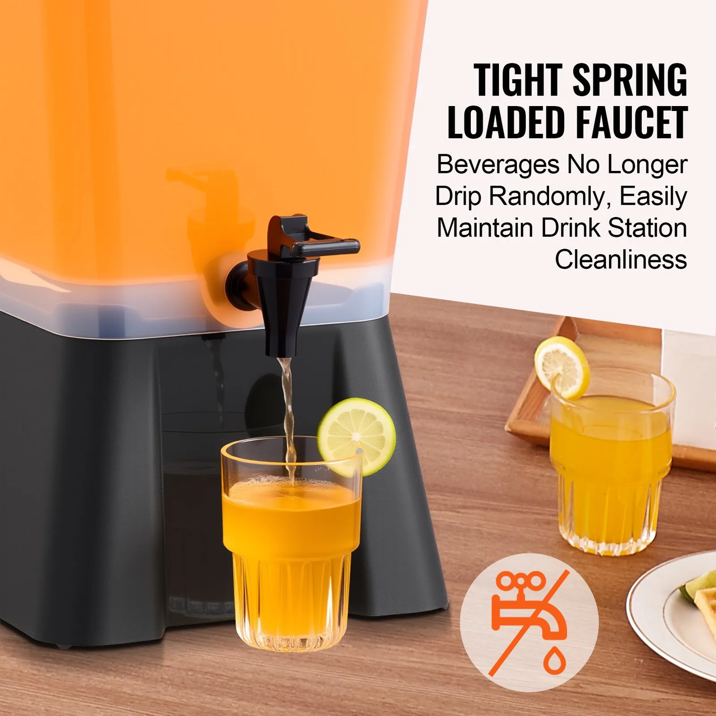 OPen Box VEVOR Beverage Dispenser, 5 Gallon Drink Dispenser, (lid has minor damage),-$40