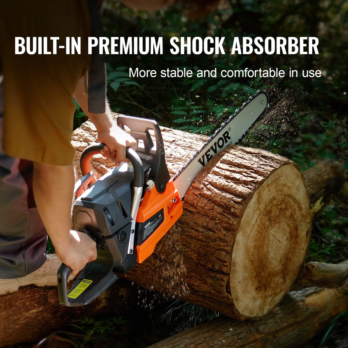 VEVOR Gas Chainsaw, 52CC 18" 2.55HP, Gasoline Powered Chain Saw, Handheld Cordless Petrol Chainsaws,-$100
