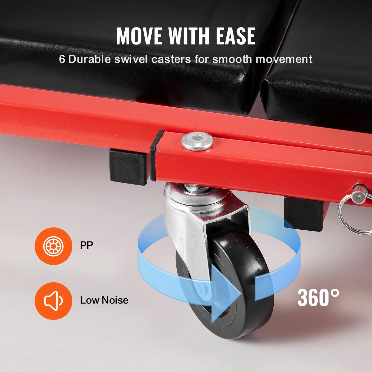 VEVOR Foldable Z Garage Creeper, 36 in, 300 lbs Load Capacity Rolling Folding Mechanic Creeper Stool,-$40