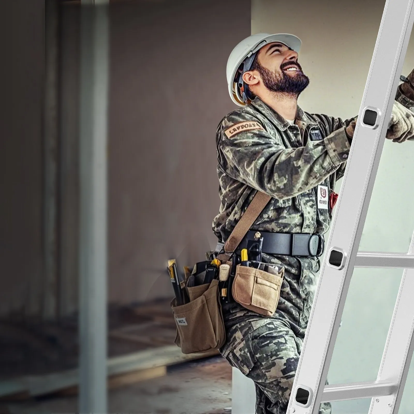 VEVOR Multi-Purpose Folding Ladder, 7-in-1 Tall Extension Step Ladder, A Frame 5 Step Telescoping,-$140