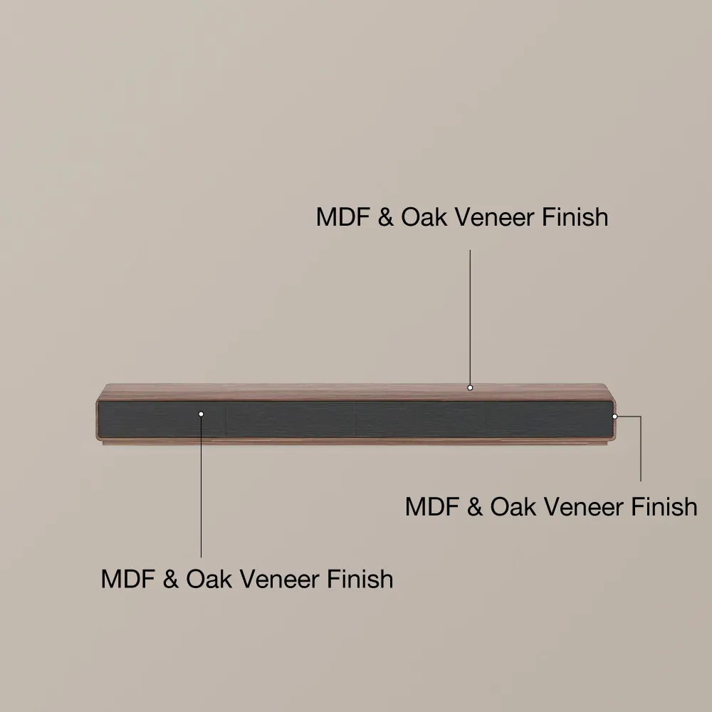 Brand New 94” Modern Dark Wood & Black TV Stand – Fits TVs Up to 98”,-$900