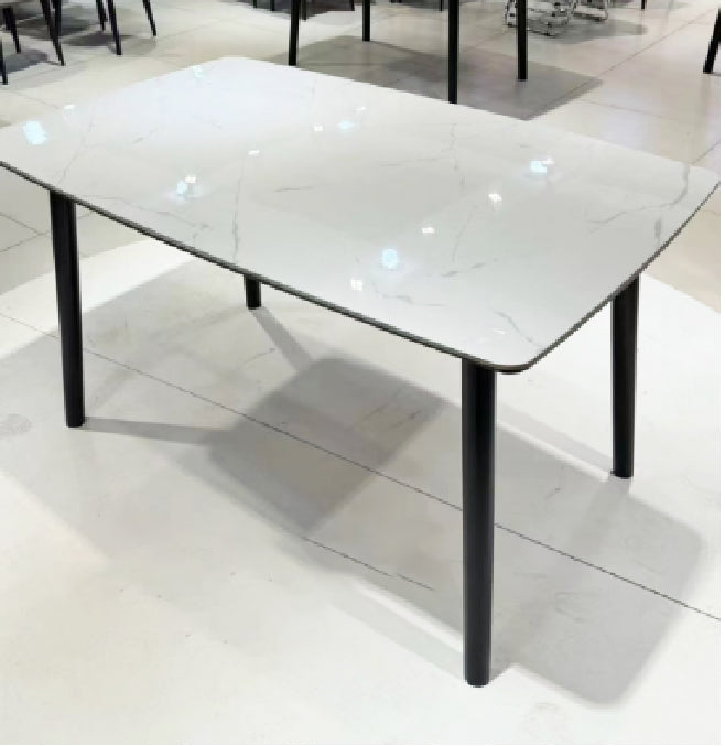 BNIB-Modern Sintered Stone Dining Table,Rectangle,Scratch Resistant & Easy to Clean,Table Only