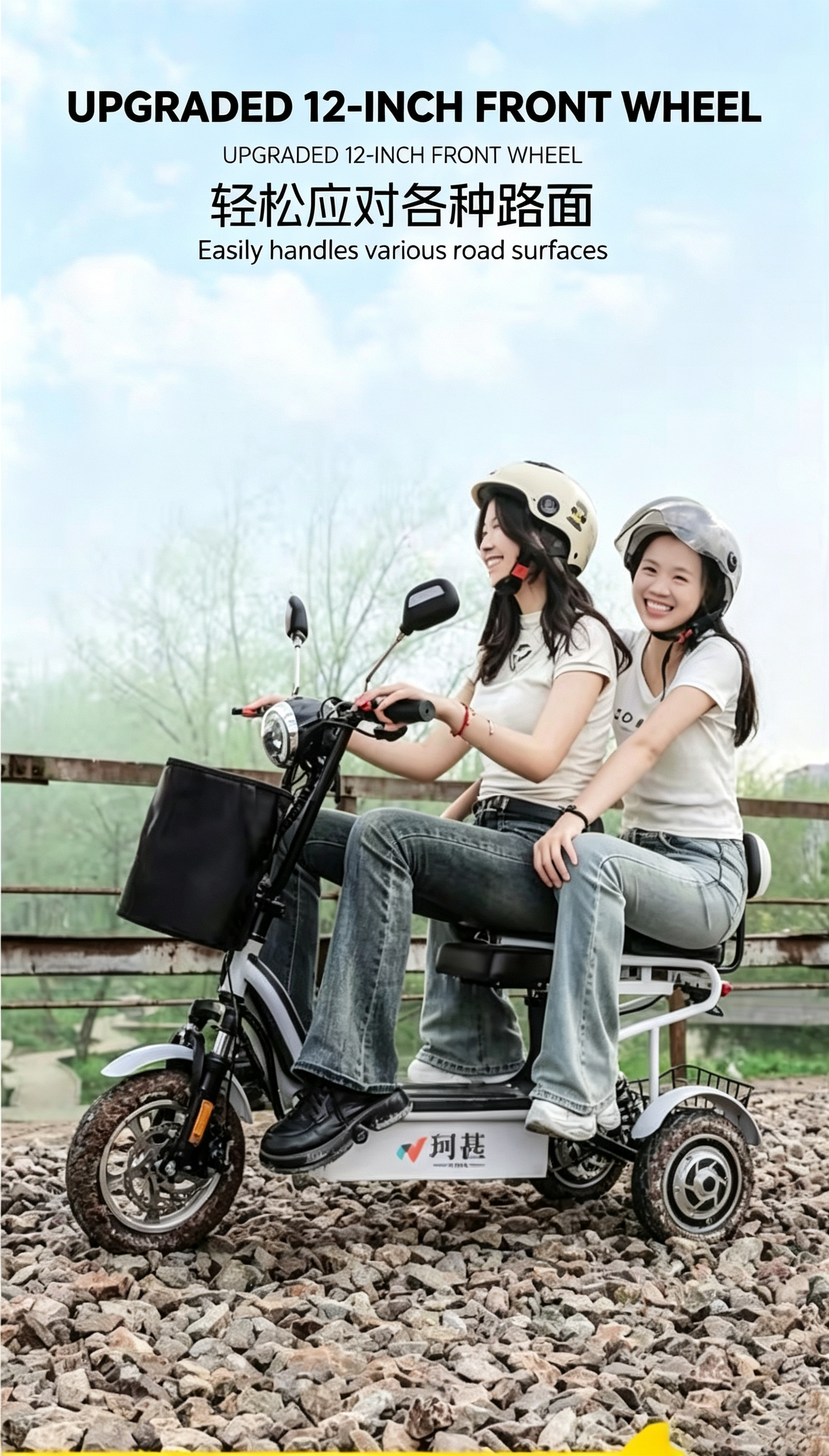 Brand New Foldable 3-Wheel Electric Scooter for Adult Daily Commute, Portable Lightweight E-Bike,-$980