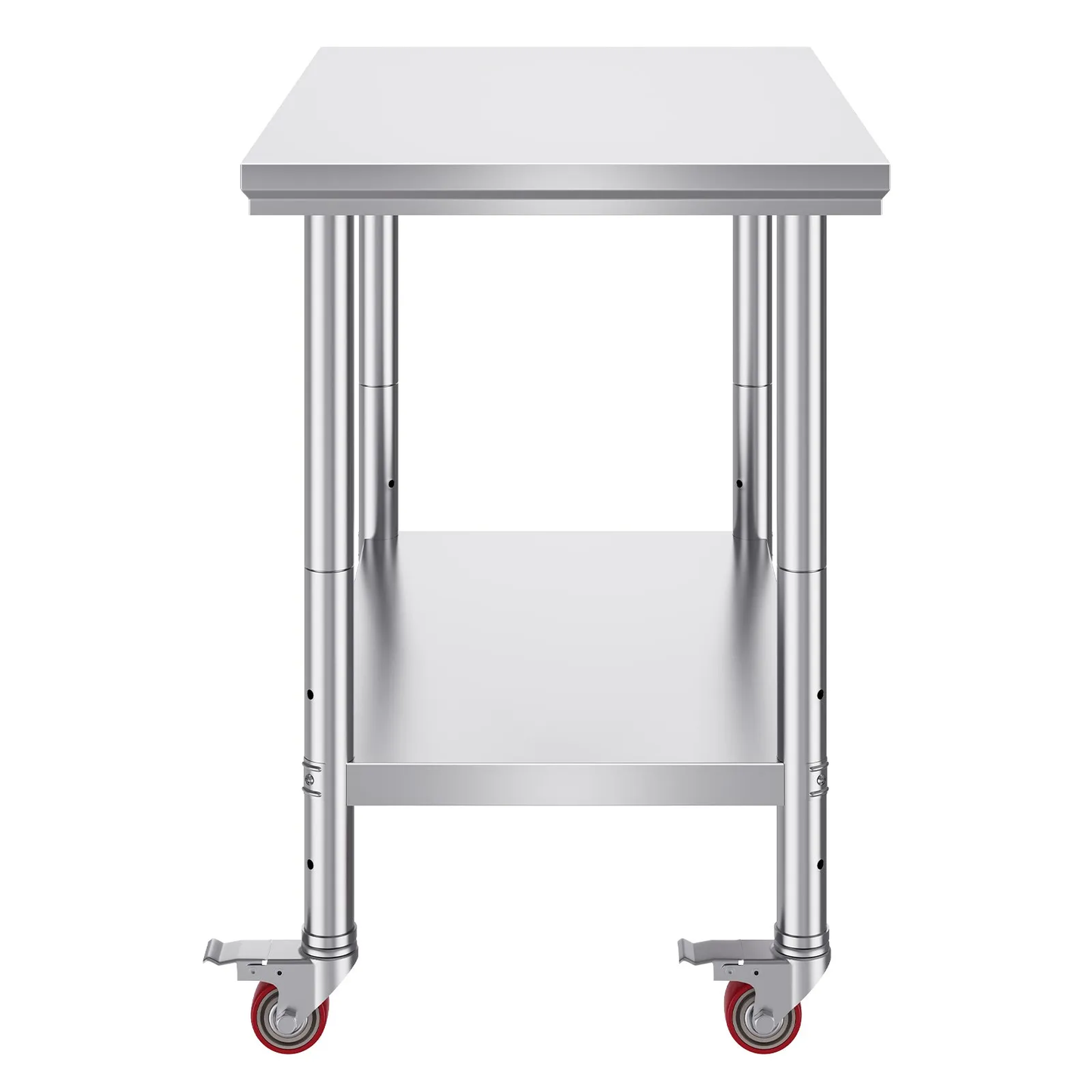 VEVOR Stainless Steel Work Table 35 x 24 x 33 Inch, 700 LBS Load Capacity with 4 Wheels,-$120