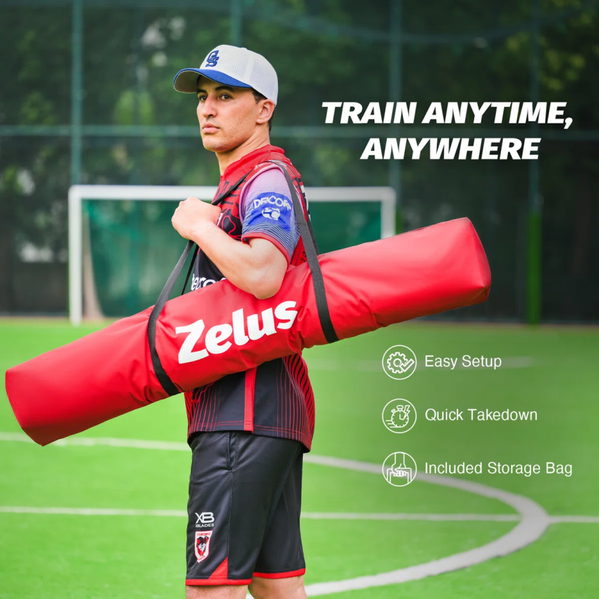 BNIB-8 x 8 ft Red Football Throwing Net, Quarterback Training Equipment with 5 Target Pockets,-$115