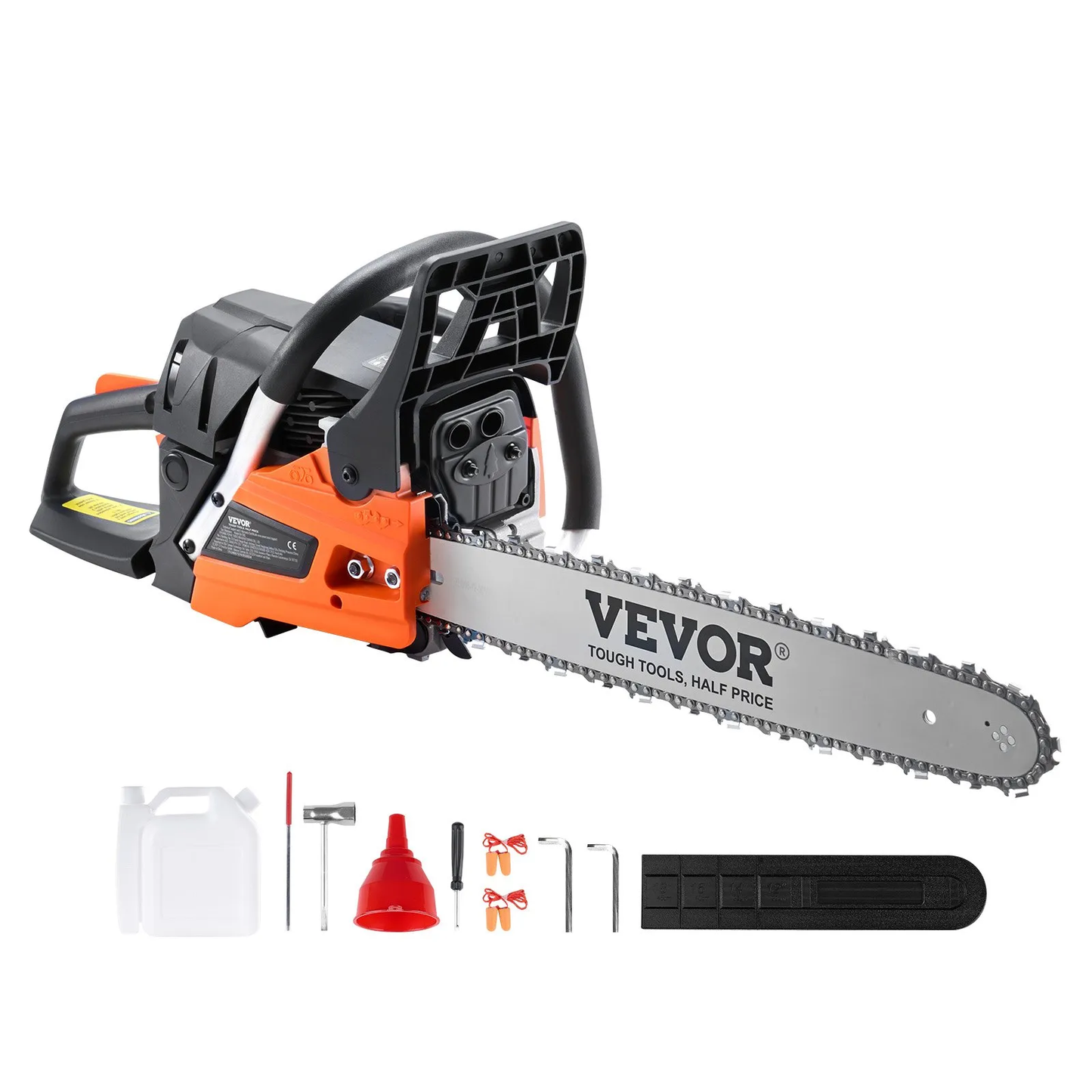 VEVOR Gas Chainsaw, 52CC 18" 2.55HP, Gasoline Powered Chain Saw, Handheld Cordless Petrol Chainsaws,-$100