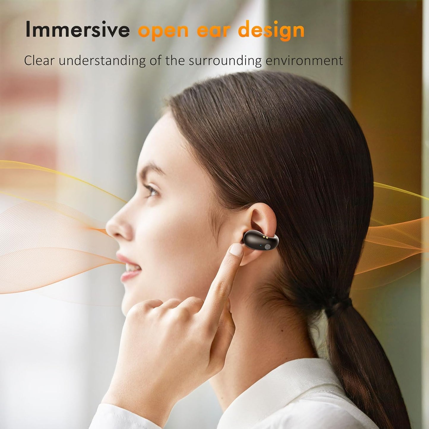 BNIB-Headphones Bluetooth 5.3 Wireless Earbuds 4 HD Mic with 40 Hours LED Display Charging Case