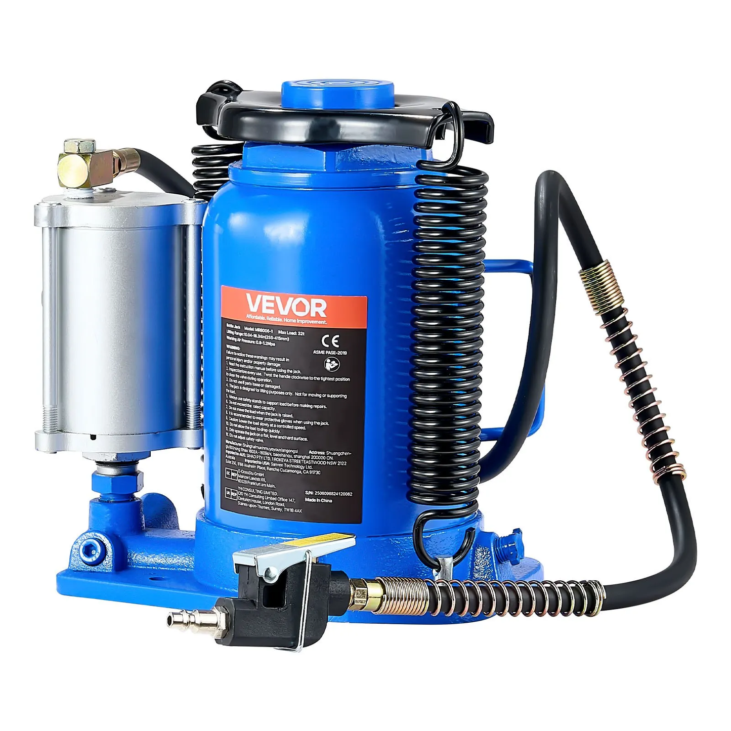 Open box, 90% new VEVOR Air Hydraulic Bottle Jack, 32 Ton (70546.9 lbs) Capacity, 10-16.3 Inch,-$80