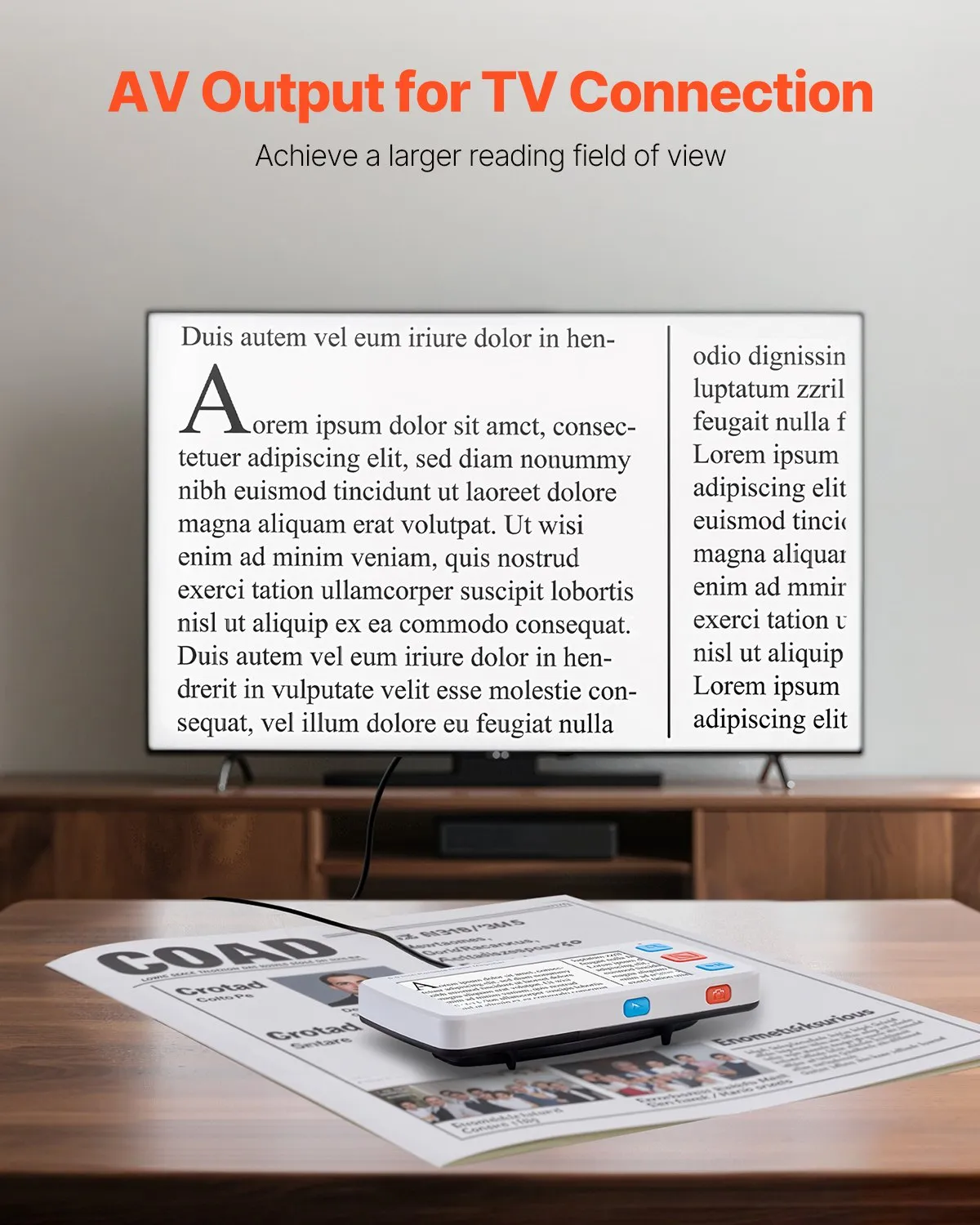 VEVOR Portable Digital Magnifier, 5-inch HD Electronic Video Magnifier for Low Version, 4X - 32X Zoom,-$110