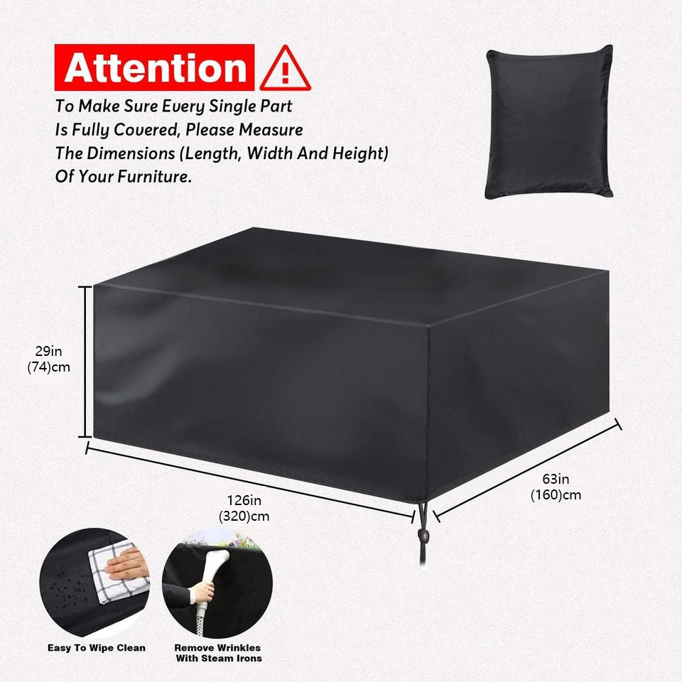 Brand New Patio Furniture Covers, 126 x 63 x 29 inch Waterproof Patio Cover, Durable Outdoor
