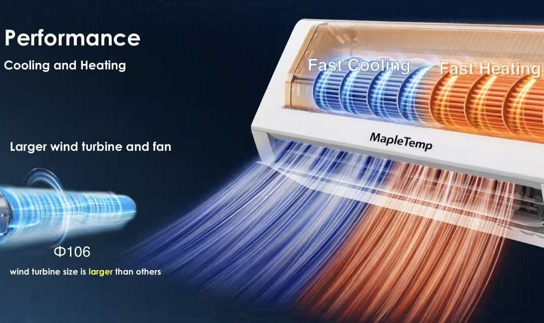 BNIB-MapleTemp Split Room Air Conditioner & Heat Pump System for Fast Cooling & Heating, MTH24-12K220V, $1499