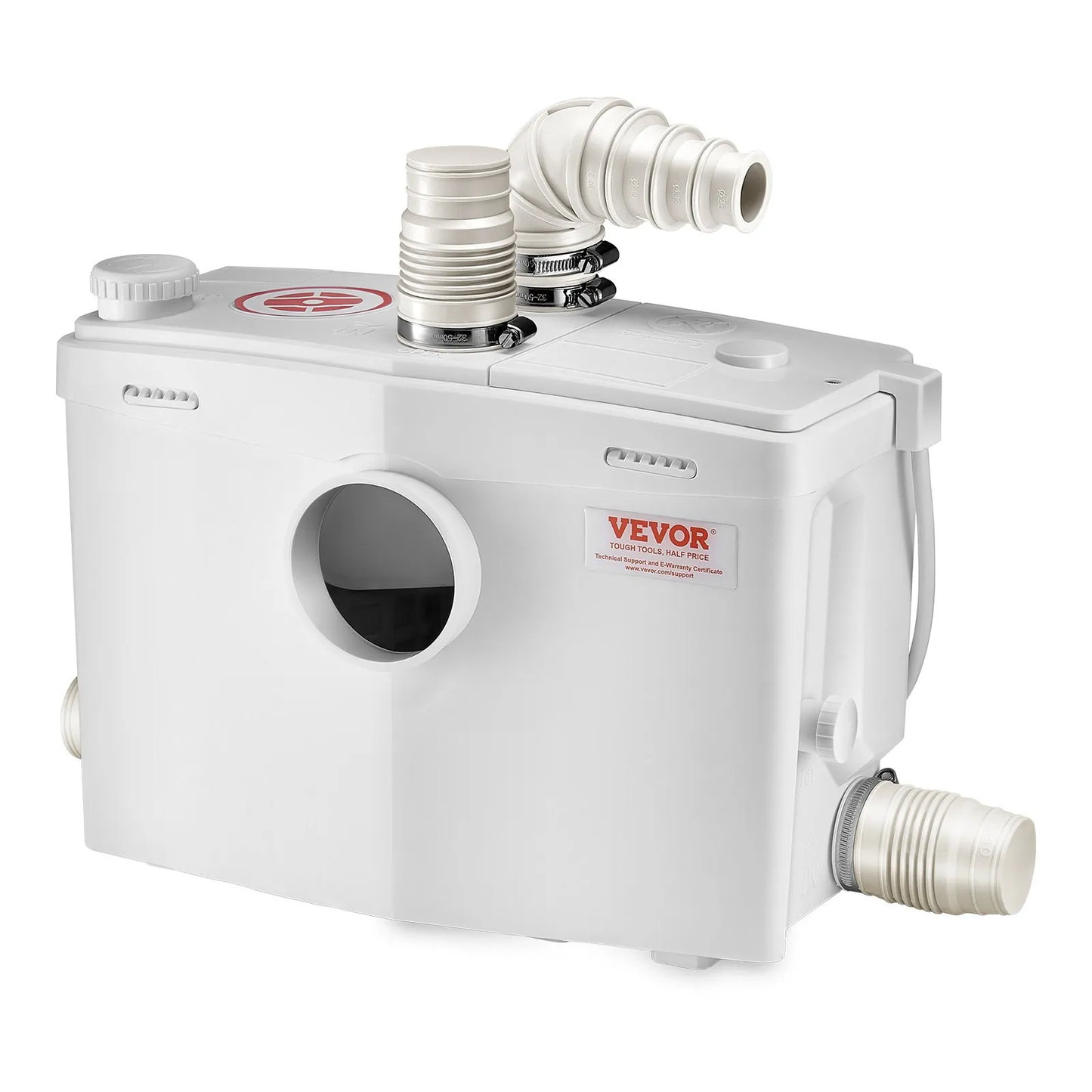 VEVOR Macerator Pump, 1200W, 48 GPM Flow, 33 ft/10 m Head, Macerator Sewerage Toilet,-$140