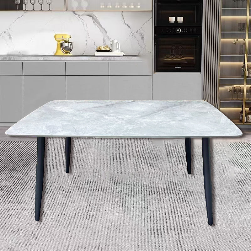 Brand new Contemporary Sintered Stone & Metal Dining Table in Black, -$350