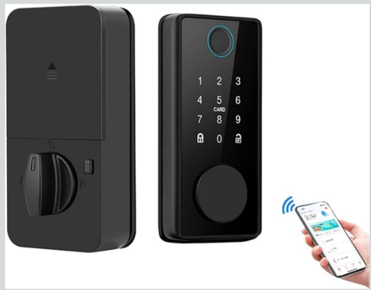 BNIB-Tuya Smart Key Fingerprint Lock, Keyless Entry, Aluminium Alloy Password Card,-$70
