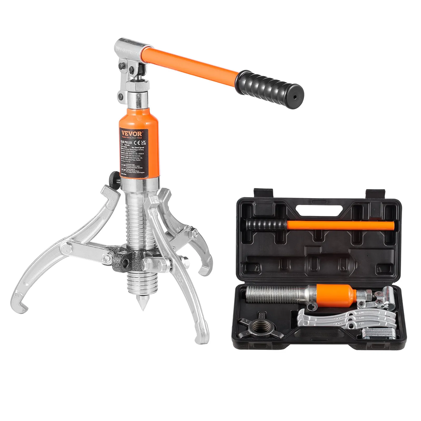 VEVOR Hydraulic Gear Puller, 5 Ton Max Capacity Wheel Bearing Pulling Separator,-$50