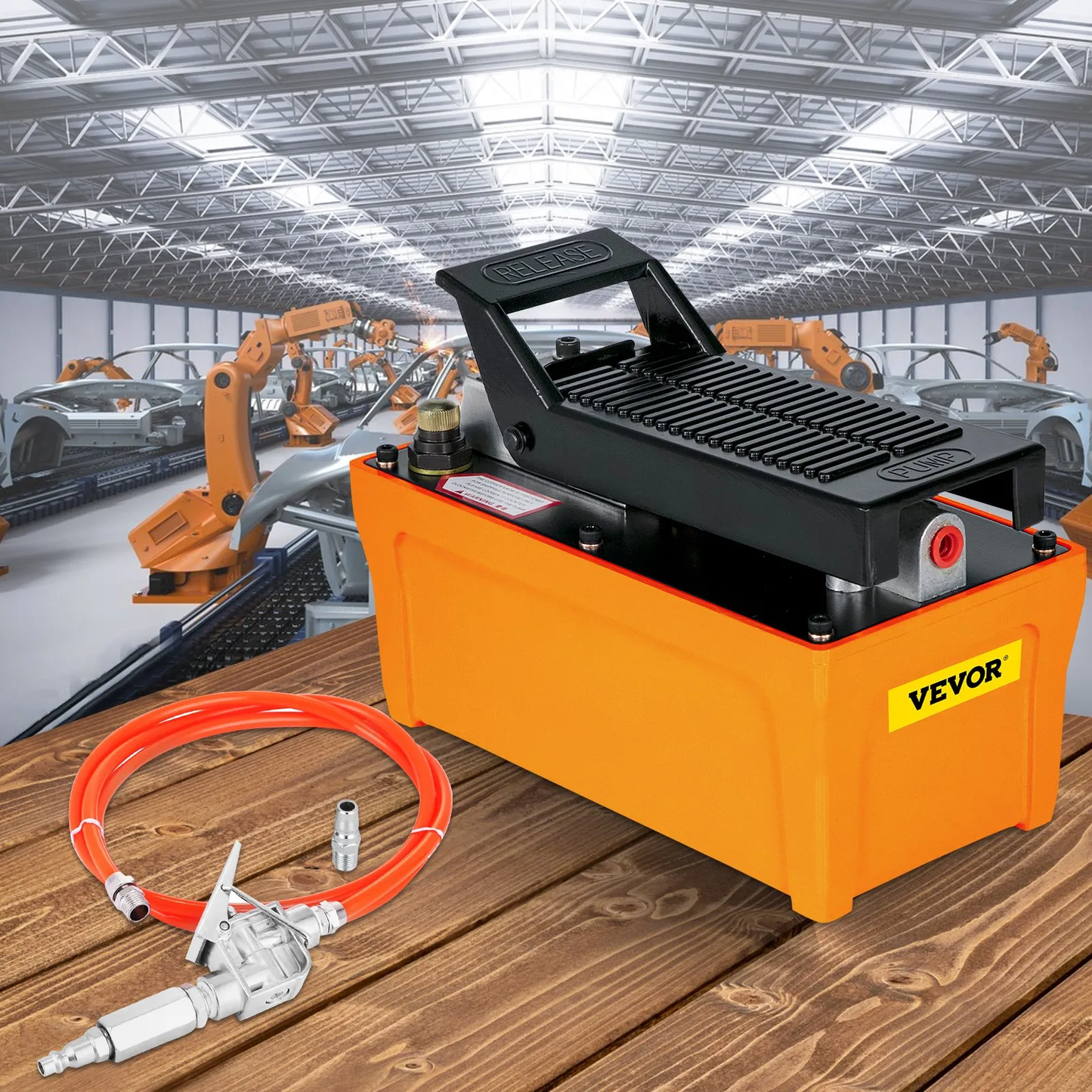 VEVOR 10000 PSI Hydraulic Pump, Air Foot Pump with Hose, Hydraulic Jack Pump with Air Hose,-$100