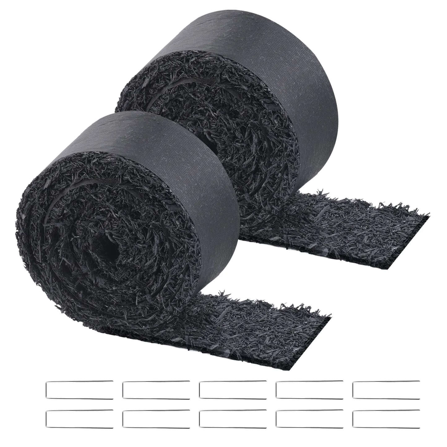 VEVOR Rubber Mulch for Landscaping, 2 Rolls Recycled Rubber Mulch Mat 120 x 4.5 in, -$25